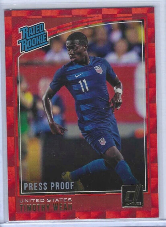 TIMOTHY WEAH 2018-19 PANINI DONRUSS RED CHECKERBOARD FOIL PRESS PROOF RC #198