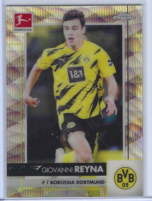 GIOVANNI REYNA 2020-21 TOPPS CHROME BUNDESLIGA SILVER WAVE REFRACTOR #D /250