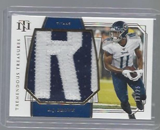 1/1 A.J. BROWN 2109 NATIONAL TREASURES NAMEPLATE PATCH RC #D 11/25 HIS JSY #11 !