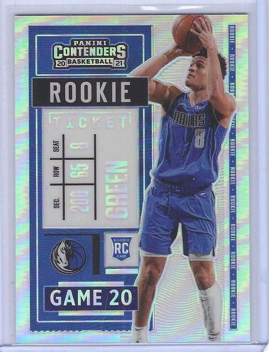 JOSH GREEN 2020-21 PANINI CONTENDERS SILVER PRIZM VARIATION ROOKIE SP RC #141