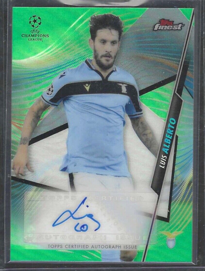 LUIS ALBERTO 2020-21 TOPPS FINEST UCL GREEN REFRACTOR AUTO #D 42/99