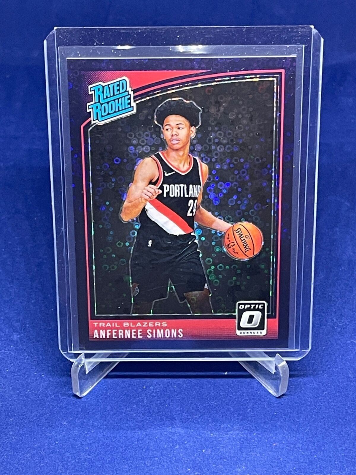 ANFERNEE SIMONS 2018-19 DONRUSS OPTIC RATED ROOKIE PURPLE HOLO RC #D 86/95