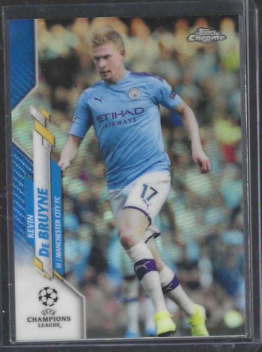 KEVIN DE BRUYNE 2019-20 TOPPS CHROME UEFA BLUE REFRACTOR #D 115/150