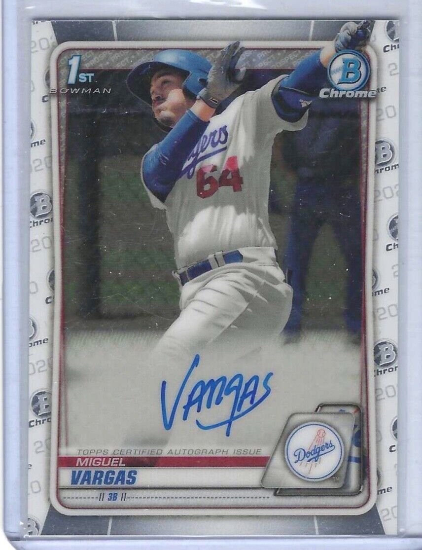 MIGUEL VARGAS 2020 BOWMAN CHROME 1ST PROSPECT AUTO #CDA-MV