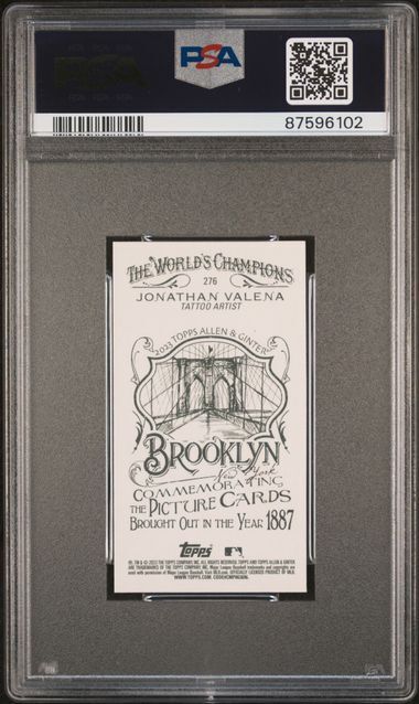 JONATHAN VALENA 2023 TOPPS ALLEN & GINTER MINI BROOKLYN BACK /25 PSA 10 POP 1/1