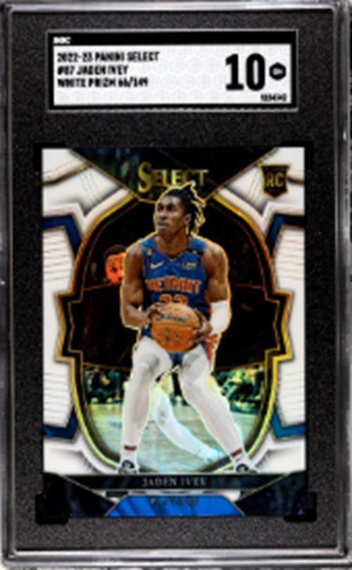 JADEN IVEY 2022-23 PANINI SELECT WHITE PRIZM RC /149 SGC 10 GEM MINT POP 2