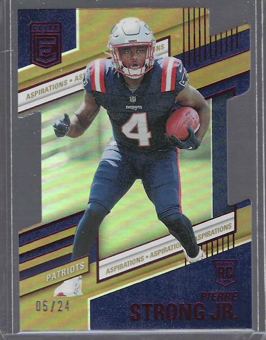PIERRE STRONG JR 2022 PANINI DONRUSS ELITE GOLD ASPIRATIONS DIE CUT RC #D 5/24