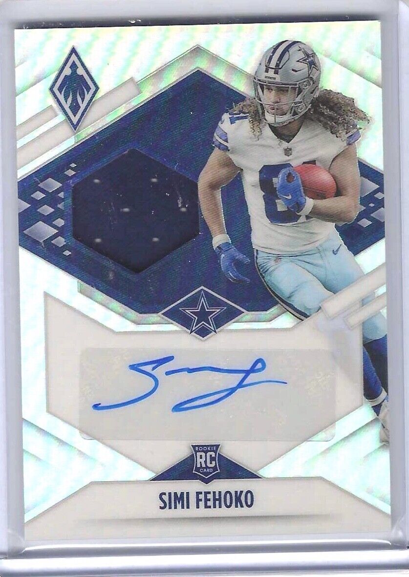 SIMI FEHOKO 2021 PANINI PHOENIX SILVER PRIZM ROOKIE PATCH AUTO RC #D 149/299