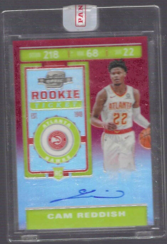 CAM REDDISH 2019-20 OPTIC CONTENDERS RED HOLO ROOKIE TICKET AUTO RC #D 076/149