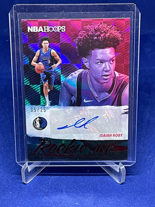 ISAIAH ROBY 2019-20 PANINI NBA HOOPS RED ROOKIE INK AUTO RC #D 5/25