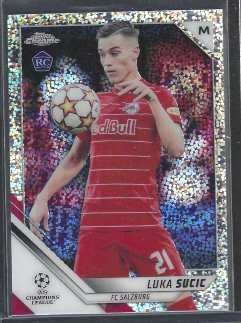 LUKA SUCIC 2021-22 TOPPS CHROME SPECKLE REFRACTOR ROOKIE RC #197