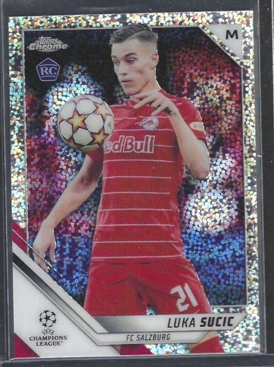 LUKA SUCIC 2021-22 TOPPS CHROME SPECKLE REFRACTOR ROOKIE RC #197