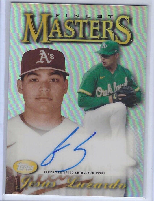 JESUS LUZARDO 2021 TOPPS FINEST MASTERS SILVER REFRACTOR AUTO #D 43/99