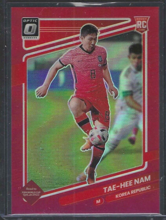 TAE-HEE NAM 2021-22 DONRUSS ROAD QATAR OPTIC RED HOLO ROOKIE RC #D 013/149