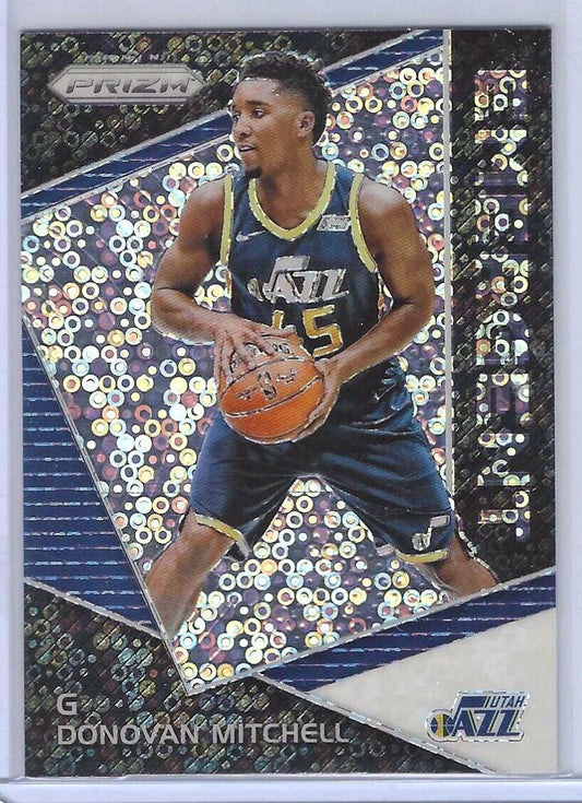 DONOVAN MITCHELL 2017-18 PANINI PRIZM SILVER DISCO PRIZM EMERGENT ROOKIE RC