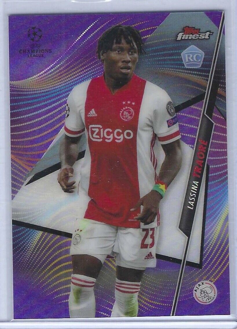 LASSINA TRAORE 2020-21 TOPPS FINEST PURPLE REFRACTOR ROOKIE RC #D 232/250