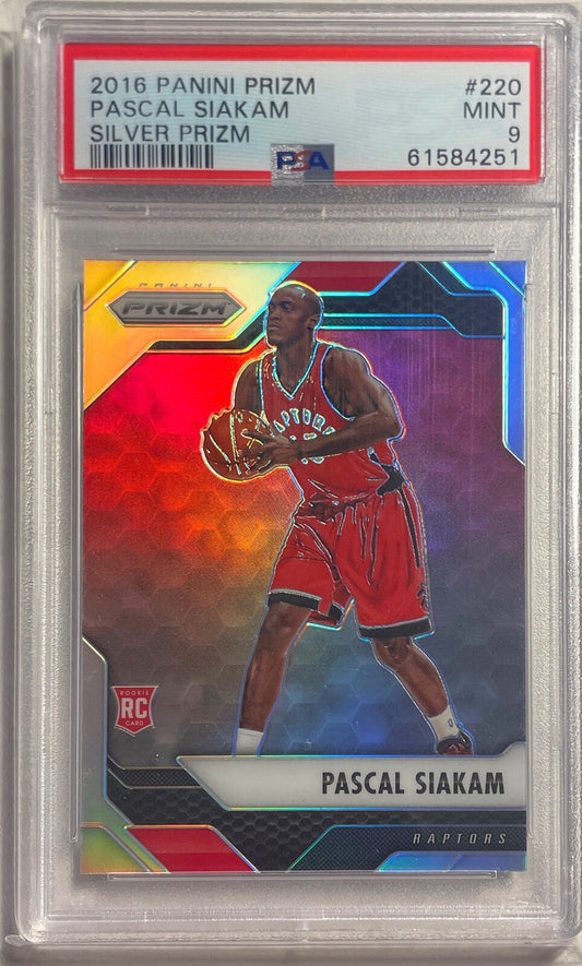 PASCAL SIAKAM 2016-17 PANINI PRIZM SILVER PRIZMS ROOKIE RC #220 PSA 9 MINT