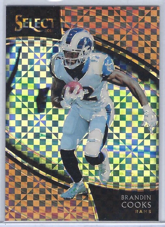 BRANDIN COOKS 2018 PANINI SELECT FIELD LEVEL BRONZE CHECKERBOARD PRIZM #D 10/75