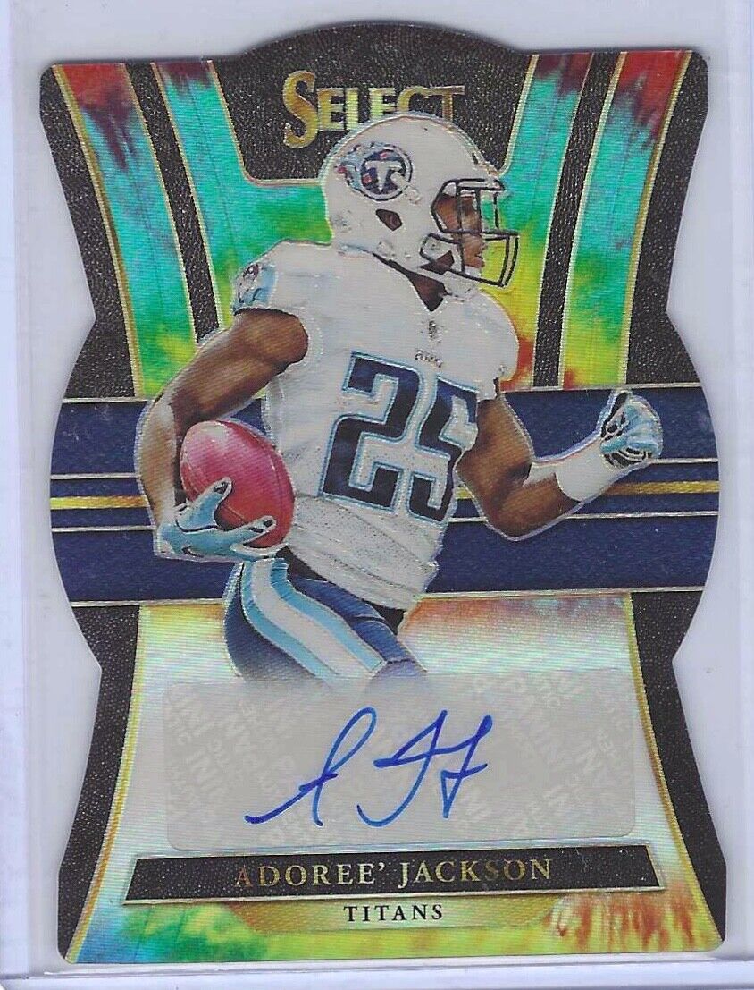 ADOREE JACKSON 2017 PANINI SELCT TIE DYE PRIZM DIE CUT ROOKIE AUTO RC #D 10/15