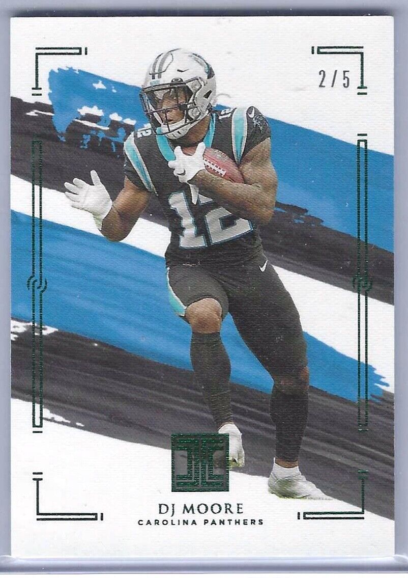 DJ MOORE 2021 PANINI IMPECCABLE GREEN FOTL BASE #D 2/5