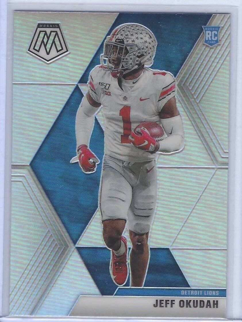 JEFF OKUDAH 2020 PANINI MOSAIC FOOTBALL SILVER PRIZM RC #243