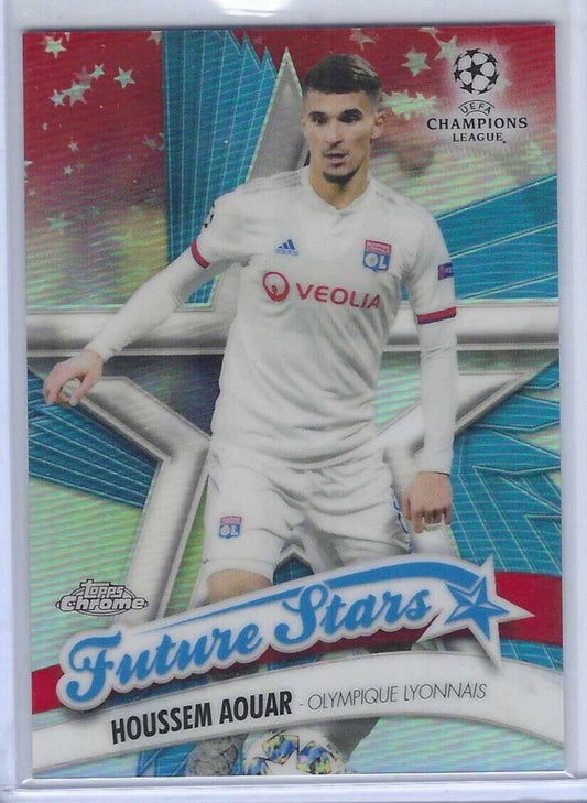 HOUSSEM AOUAR 2019-20 TOPPS CHROME UEFA FUTURE STARS RED REFRACTOR RC #D 05/10