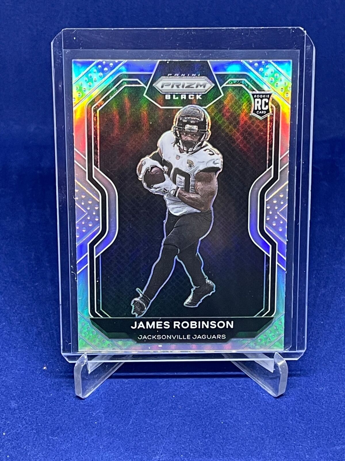 JAMES ROBINSON 2020 PANINI CHRONICLES PRIZM BLACK SILVER PRIZM ROOKIE RC
