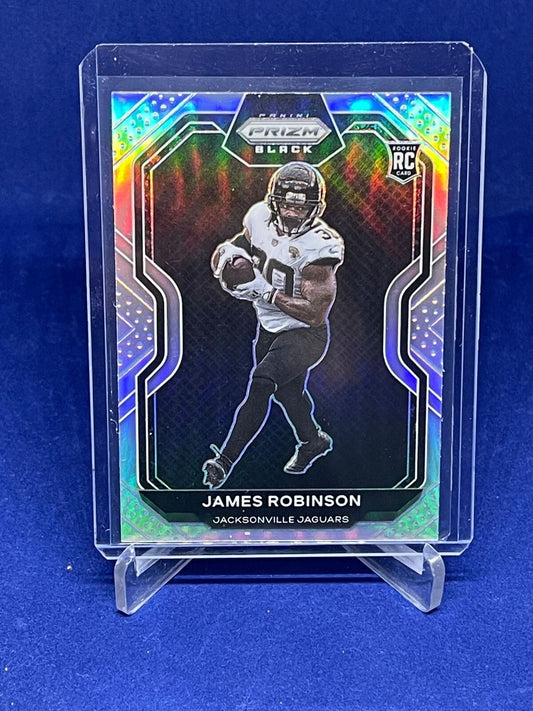 JAMES ROBINSON 2020 PANINI CHRONICLES PRIZM BLACK SILVER PRIZM ROOKIE RC