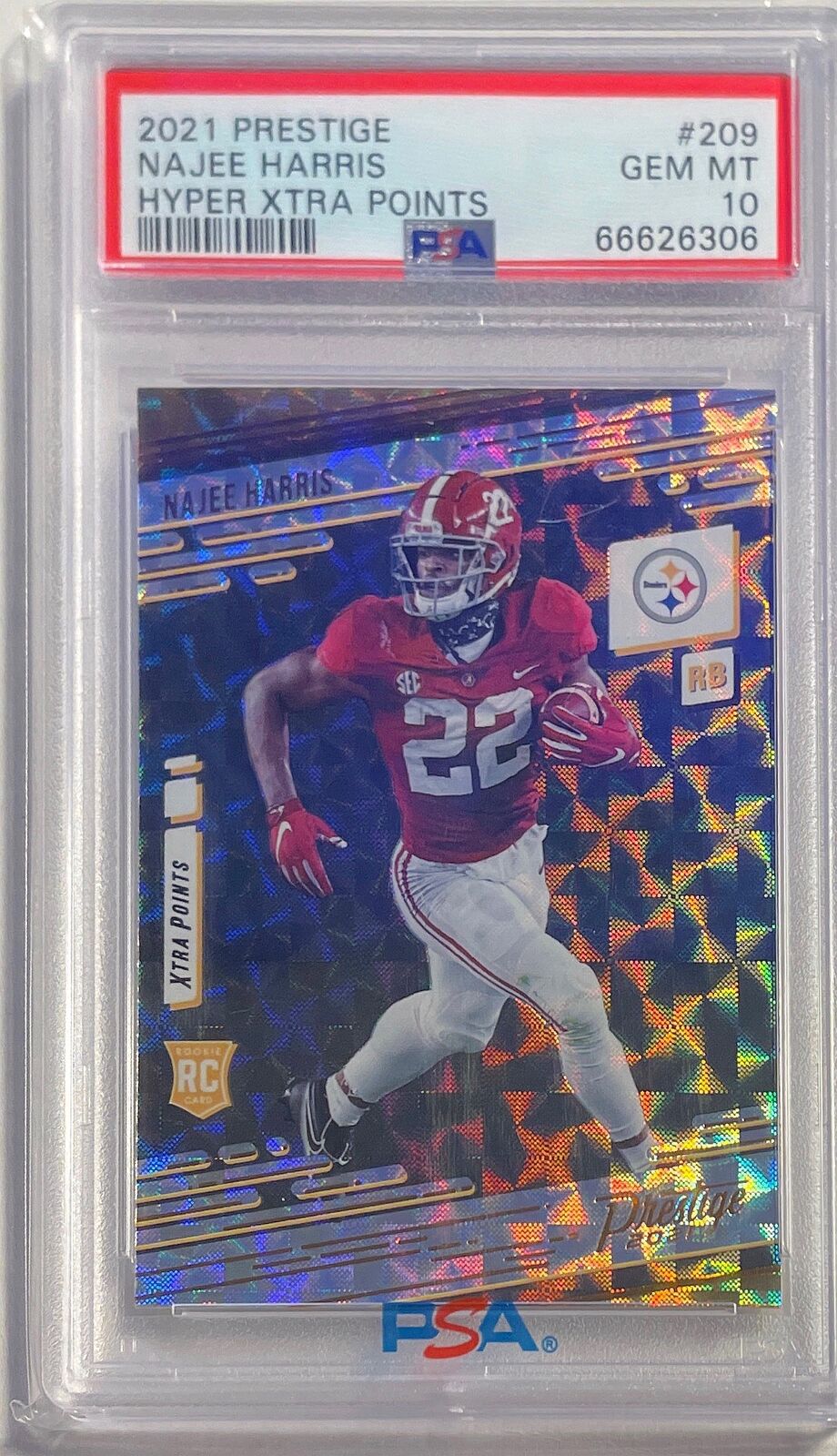 NAJEE HARRIS 2021 PRESTIGE HYPER XTRA POINTS ROOKIE RC #209 PSA 10 GEM POP 2