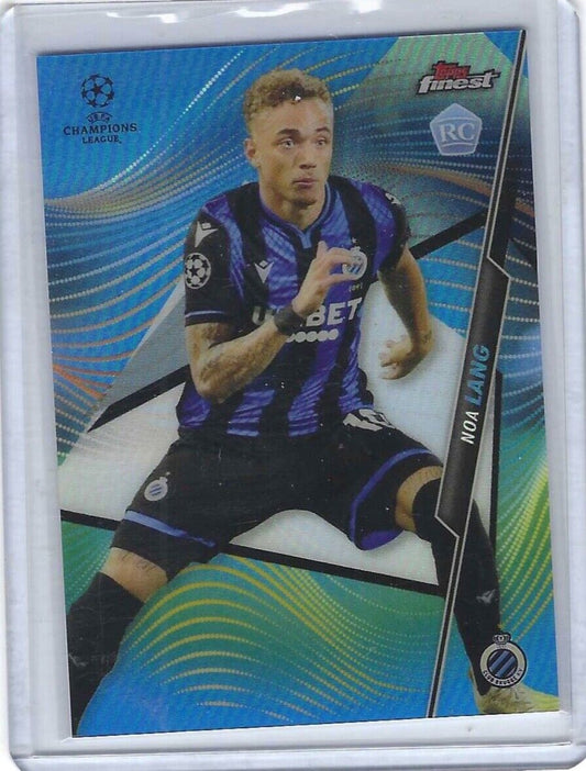 NOA LANG 2020-21 TOPPS FINEST BLUE REFRACTOR ROOKIE RC #D /150
