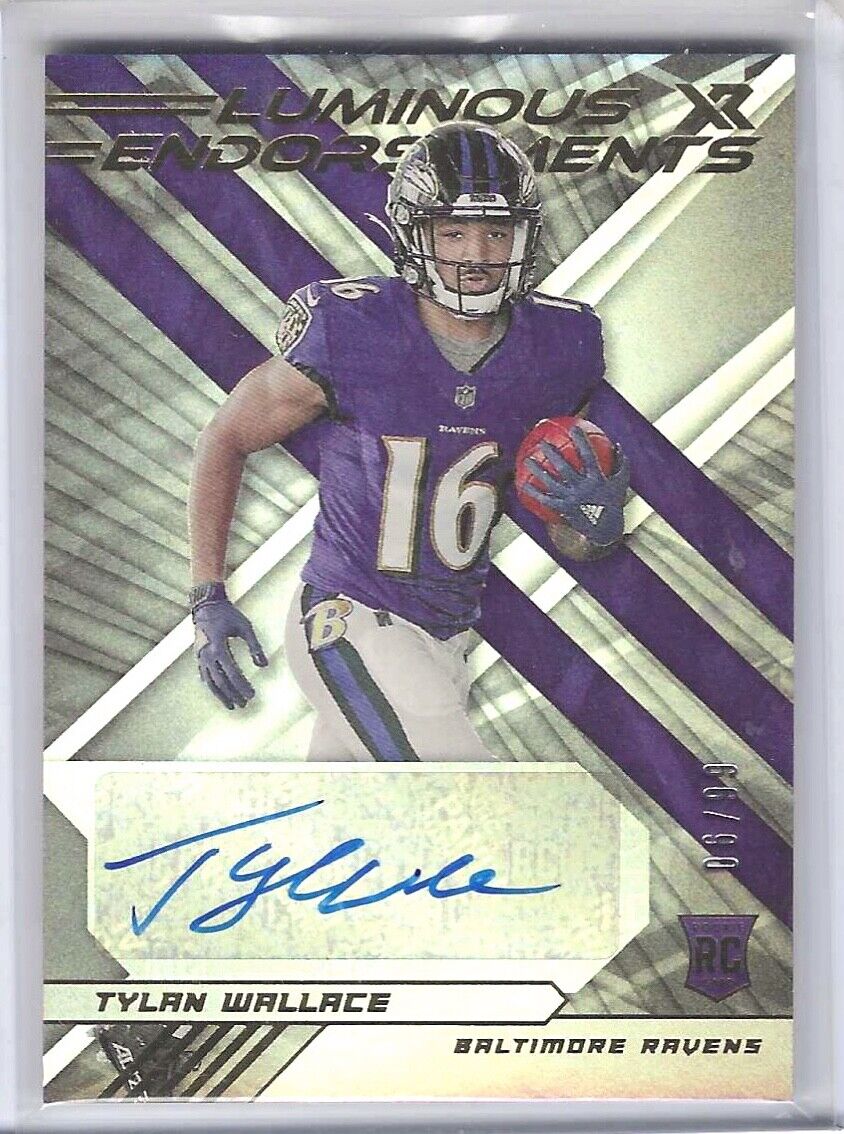 TYLAN WALLACE 2021 PANINI XR LUMINOUS ENDORSEMENTS ROOKIE AUTO RC #D 06/99