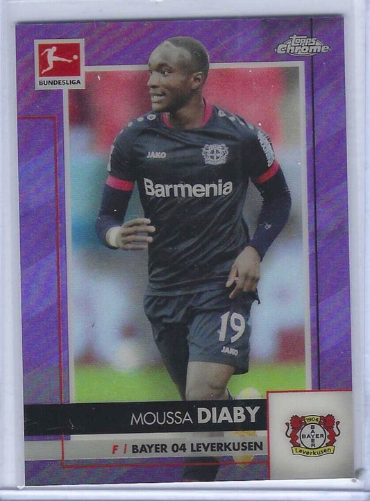 MOUSSA DIABY 2020-21 TOPPS CHROME BUNDESLIGA PURPLE REFRACTOR RC #D 017/299