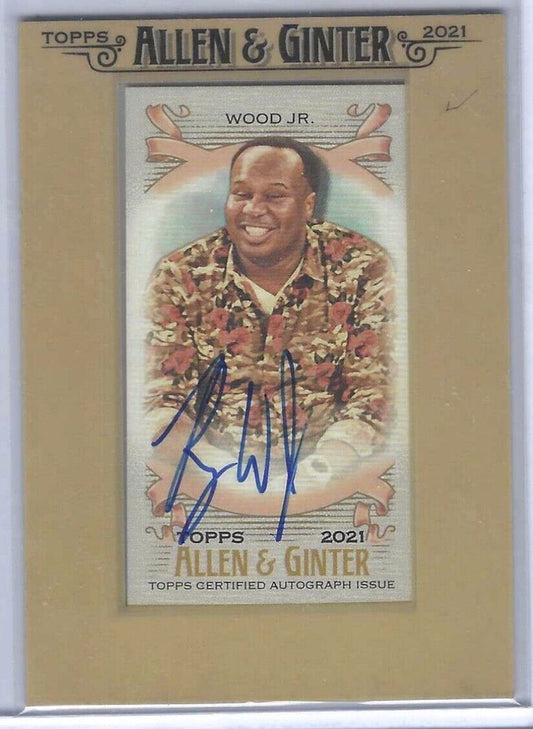 ROY WOOD JR 2021 TOPPS ALLEN AND GINTER MINI FRAMED ON CARD AUTO #FMA-RWO