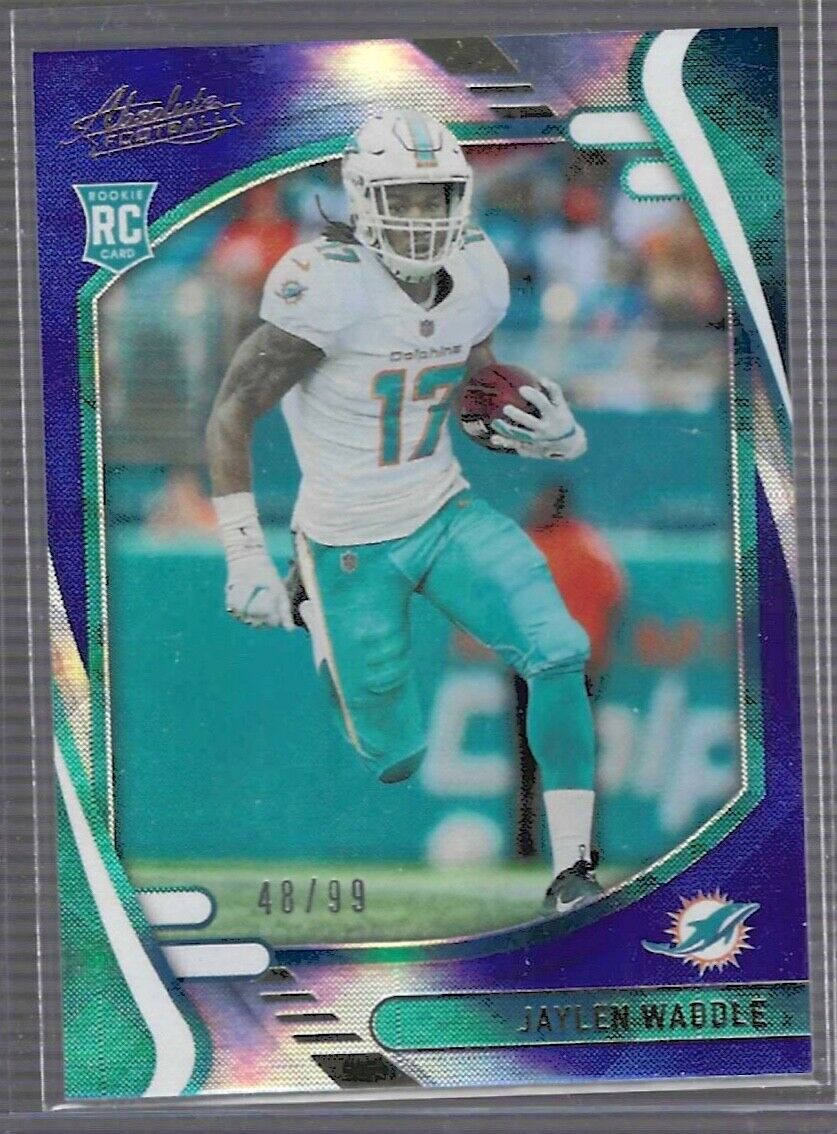 JAYLEN WADDLE 2021 PANINI ABSOLUTE BLUE FOIL ROOKIE RC #D 48/99