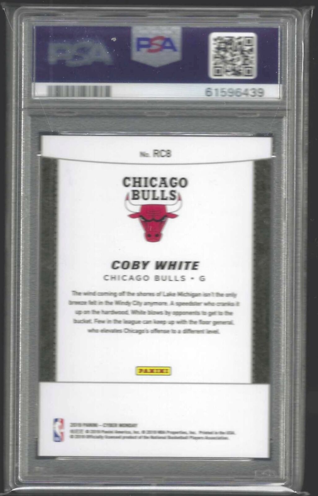 COBY WHITE 2019 PANINI CYBER MONDAY ROOKIES HOLO RC /199 PSA 10 GEM MINT POP 9