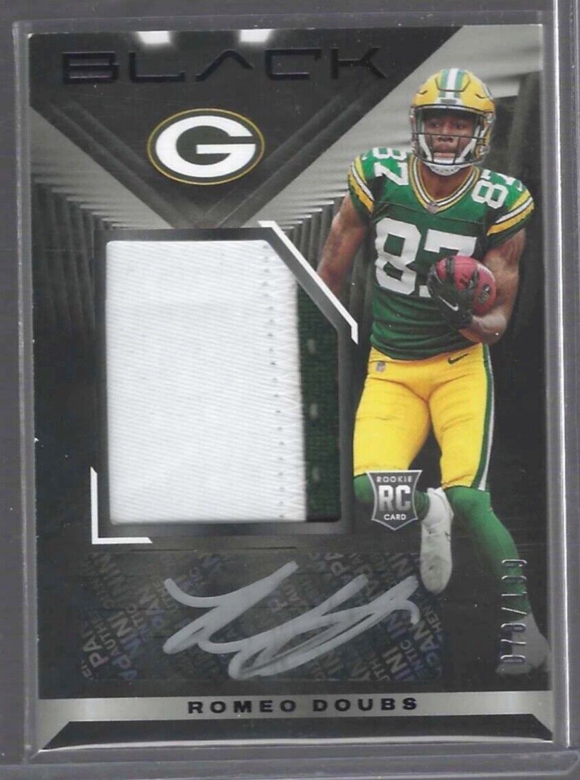 ROMEO DOUBS 2022 PANINI BLACK RPA ROOKIE PATCH AUTO RC #D 078/199