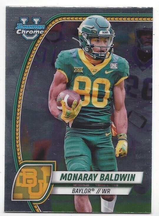 2024 BOWMAN CHROME UNIVERSITY FOOTBALL BASE 1ST SAVE QUANTITY !