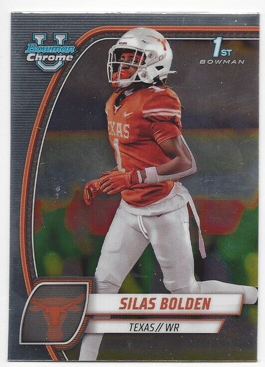 2024 BOWMAN CHROME UNIVERSITY FOOTBALL BASE 1ST SAVE QUANTITY !
