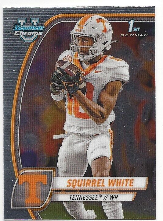 2024 BOWMAN CHROME UNIVERSITY FOOTBALL BASE 1ST SAVE QUANTITY !