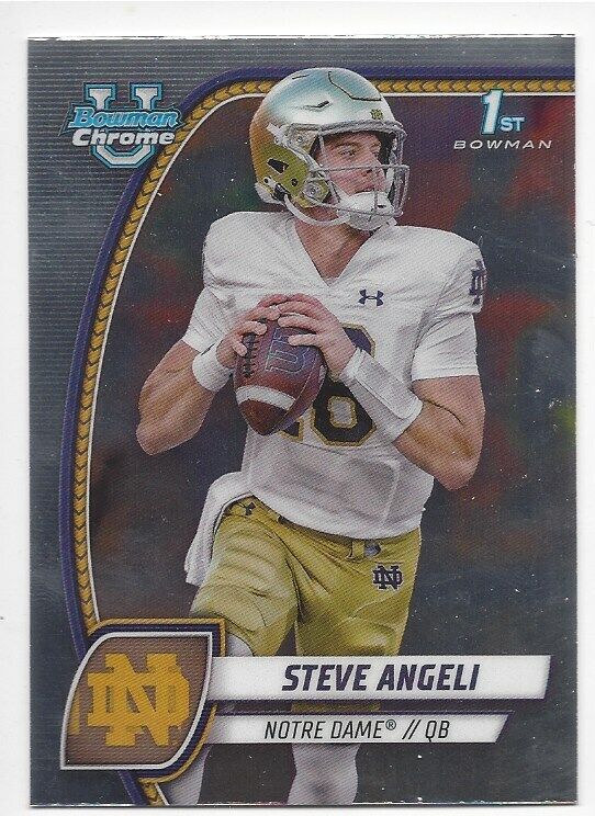 2024 BOWMAN CHROME UNIVERSITY FOOTBALL BASE 1ST SAVE QUANTITY !