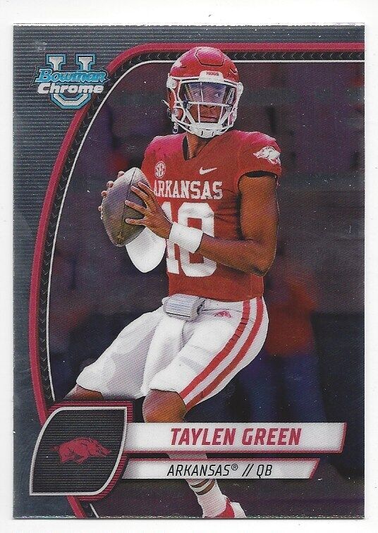 2024 BOWMAN CHROME UNIVERSITY FOOTBALL BASE 1ST SAVE QUANTITY !
