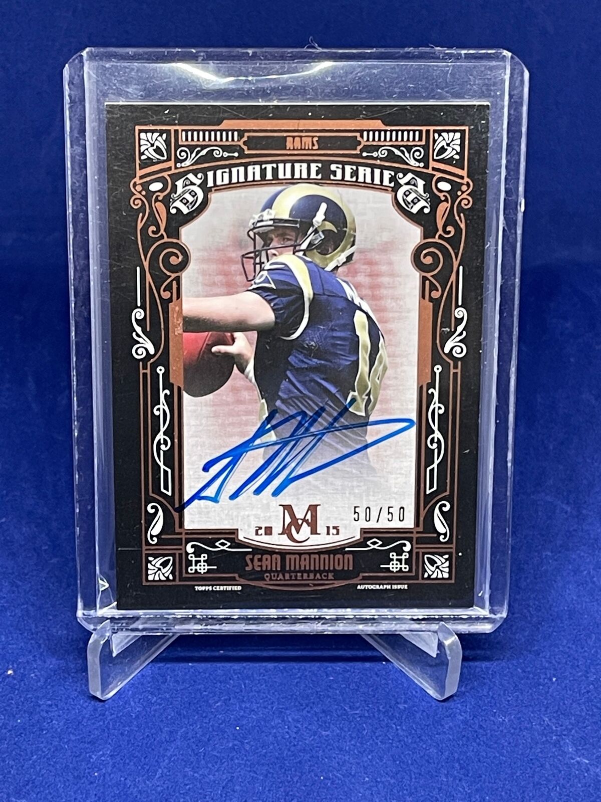 SEAN MANNION 2015 TOPPS MUSEUM COLLECTION ON CARD ROOKIE AUTO RC #D 50/50