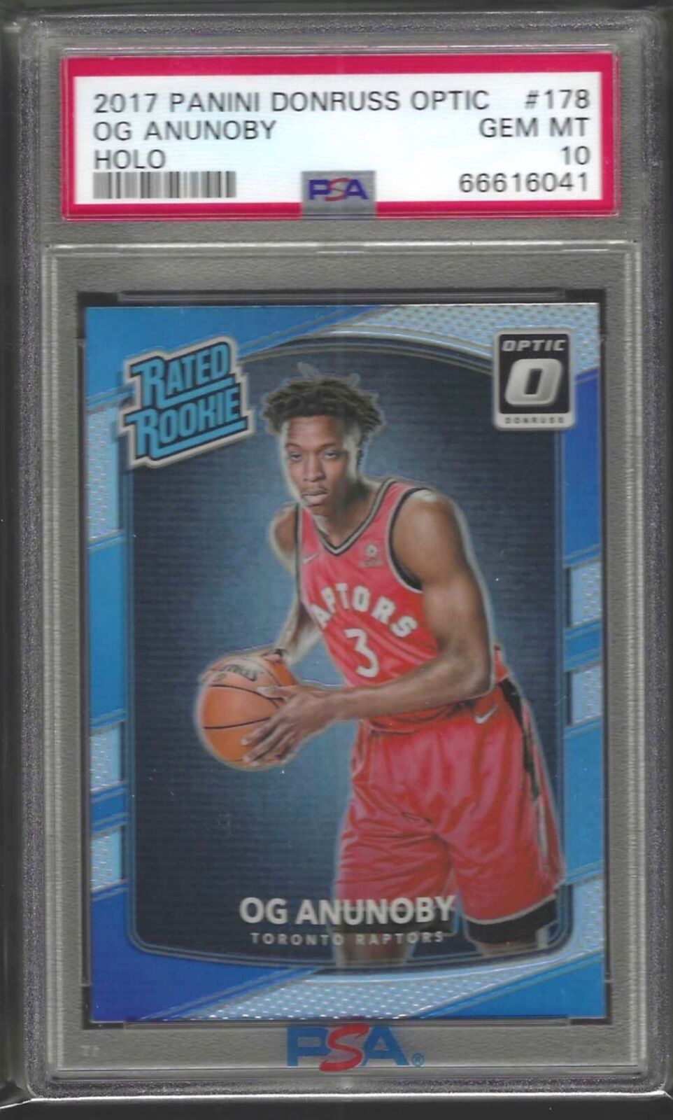 OG ANUNOBY 2017-18 PANINI DONRUSS OPTIC HOLO ROOKIE RC #178 PSA 10 GEM MINT