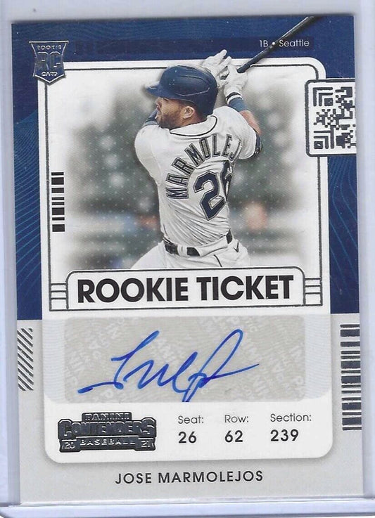 JOSE MARMOLEJOS 2021 PANINI CONTENDERS BASE ROOKIE TICKET AUTO RC #197