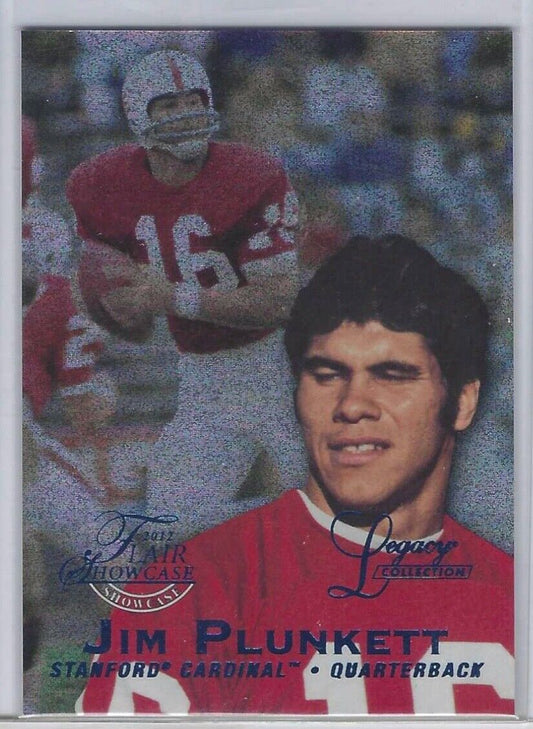 JIM PLUNKETT 2012 FLEER RETRO FLAIR SHOWCASE LEGACY COLLECTION #D 069/100