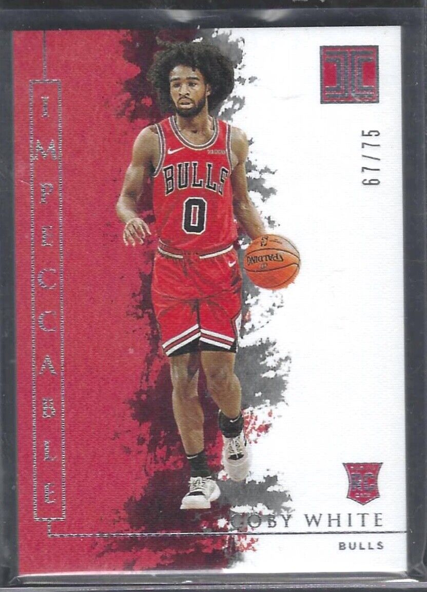 COBY WHITE 2019-20 PANINI IMPECCABLE ROOKIE RC #D 67/75