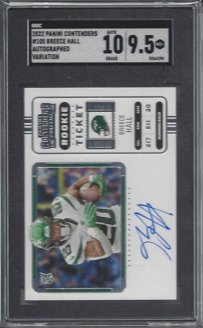 BREECE HALL 2022 PANINI CONTENDERS ROOKIE TICKET VARIATION AUTO RC SGC 9.5 10 AU