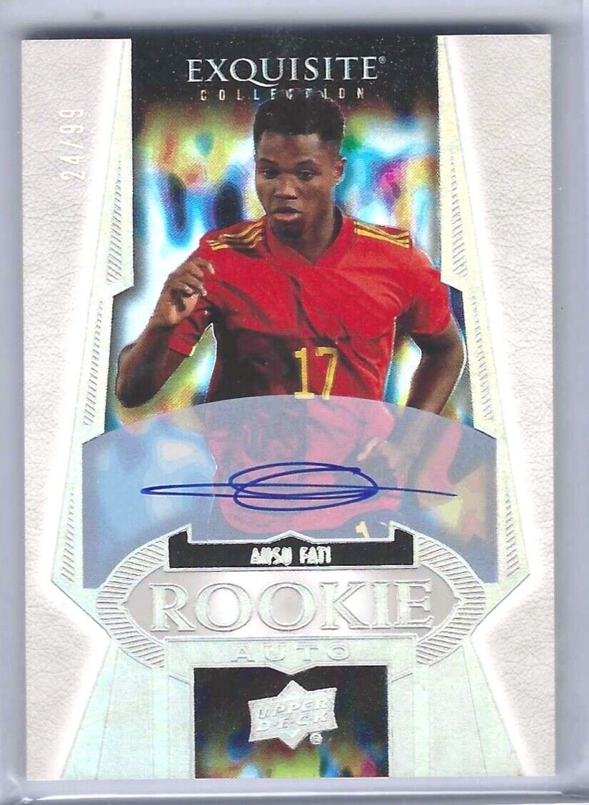 ANSU FATI 2020-21 UPPER DECK EXQUISITE ROOKIE AUTO RC #D 24/99