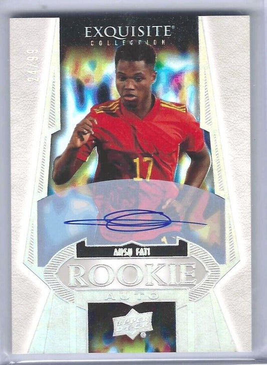 ANSU FATI 2020-21 UPPER DECK EXQUISITE ROOKIE AUTO RC #D 24/99