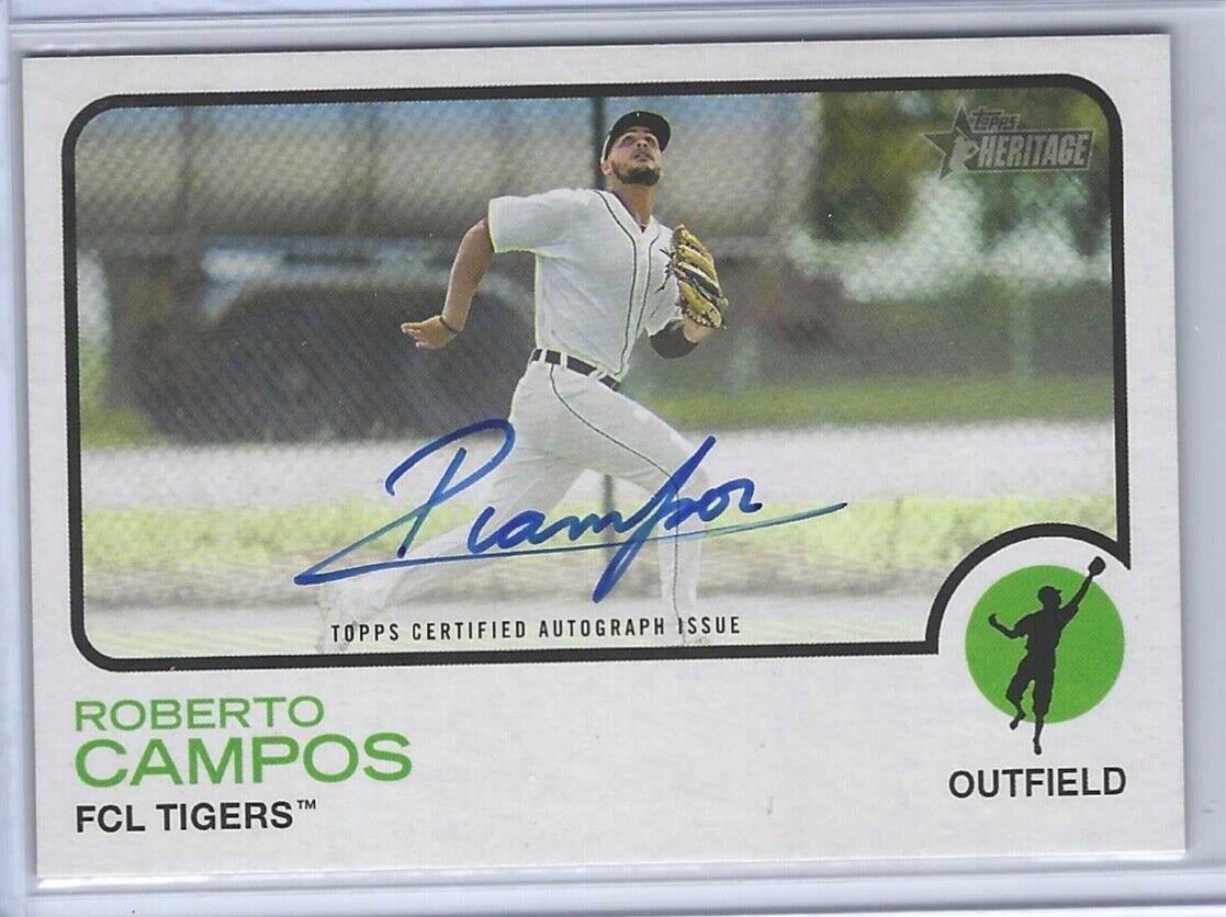 ROBERTO CAMPOS 2022 TOPPS HERITAGE MINOR LEAGUE PROSPECT REAL ONE AUTO #ROA-RC